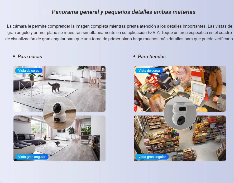 EZVIZ H7c Dual: vista de cerca y vista gran angular simultáneas para casas y tiendas