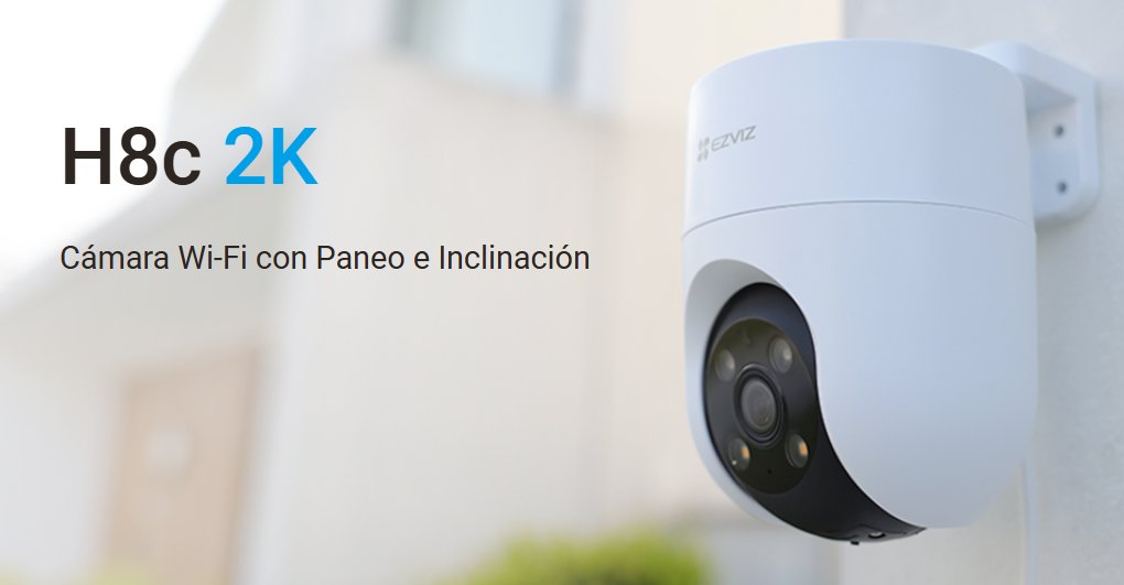 Cámara EZVIZ H8c 2K con paneo e inclinación