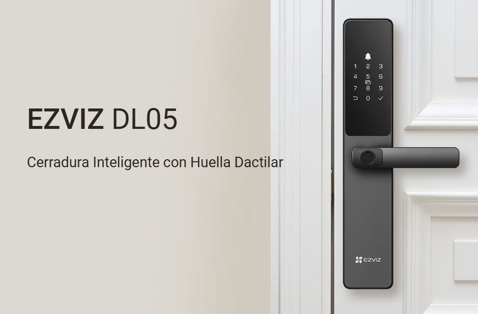 Cerradura inteligente EZVIZ DL05 con huella dactilar