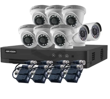 Kit Hikvision de 8 cámaras 1080p con DVR de 16 canales y 8 pares de balun