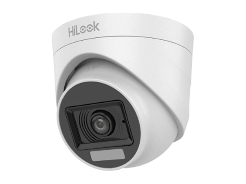 Cámara domo HiLook THC-T127-LPS 2MP con audio y luz dual