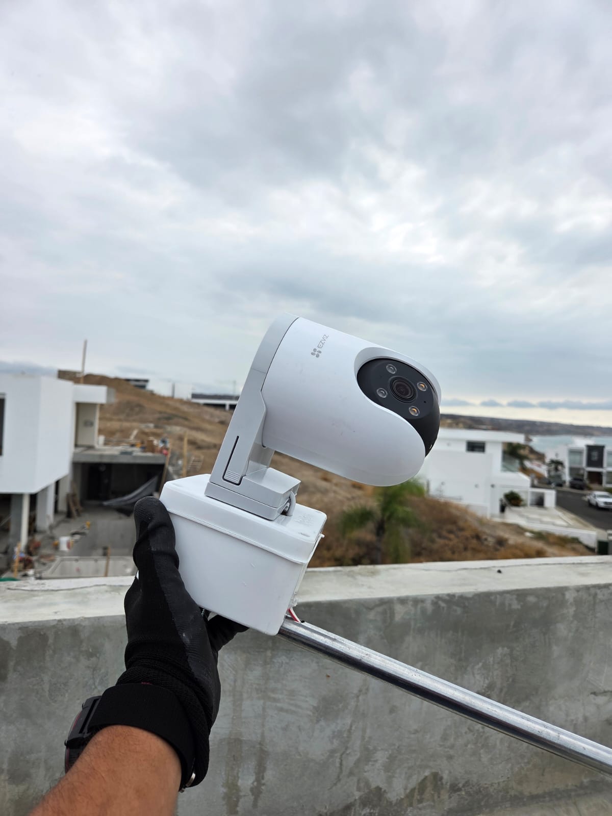 Cámara PTZ instalada en azotea